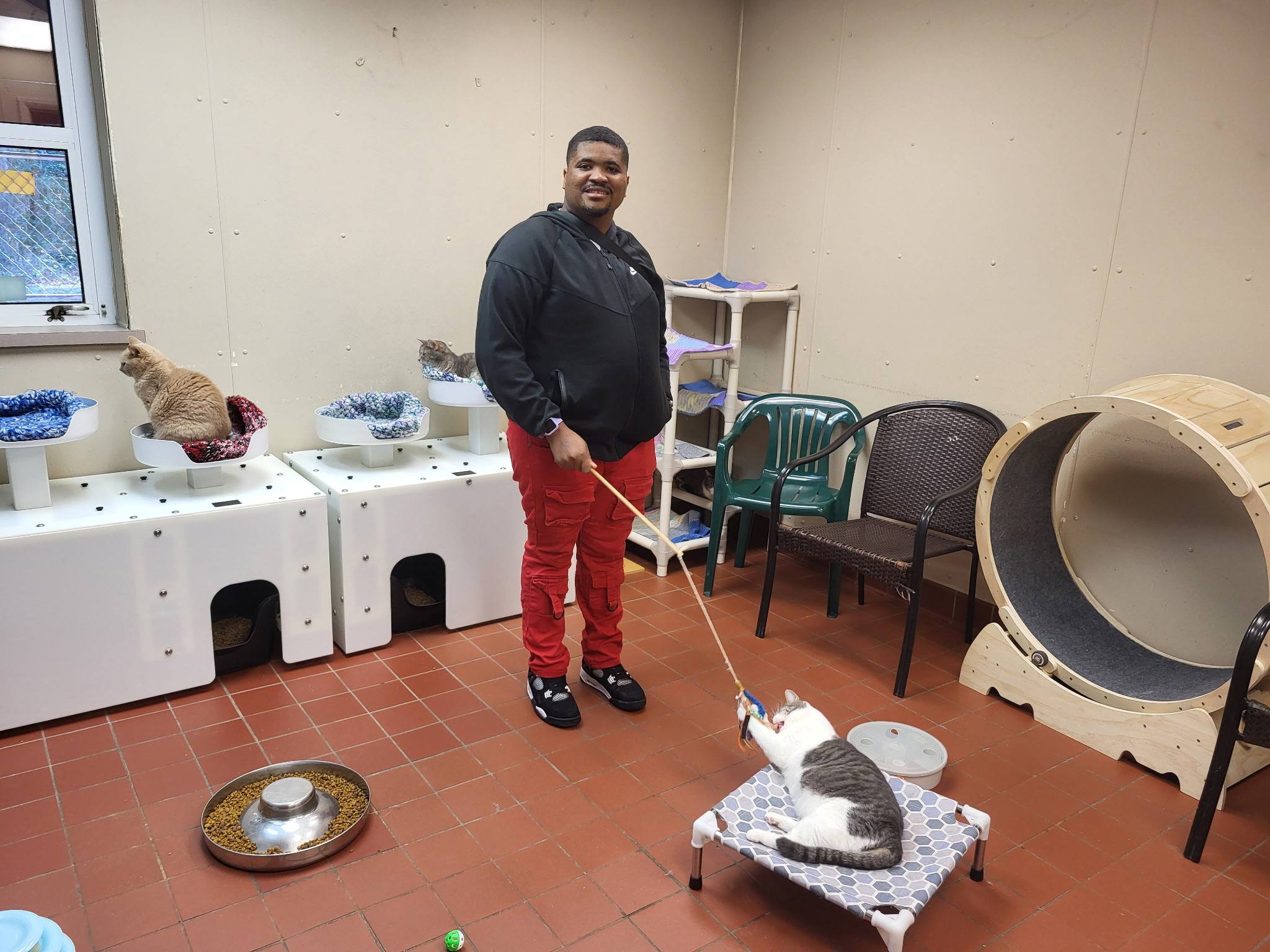 Matthew volunteering at the Wicomico Humane Society.